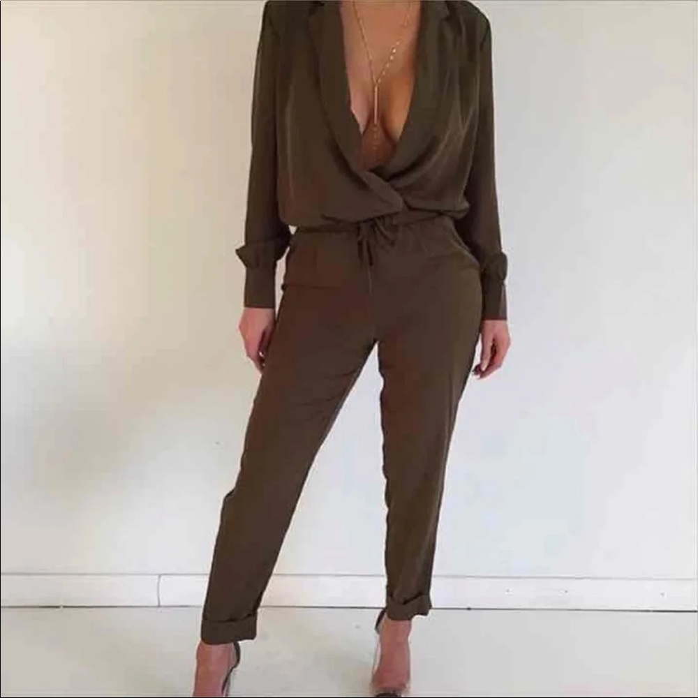 Shuku New York Olive Green Jumpsuit